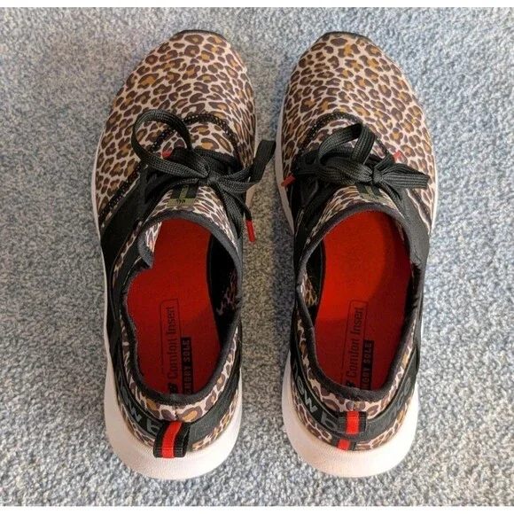 New Balance Size 7.5 Nergize Sport V1 Leopard Print Sneakers Athletic Shoes - Picture 4 of 8